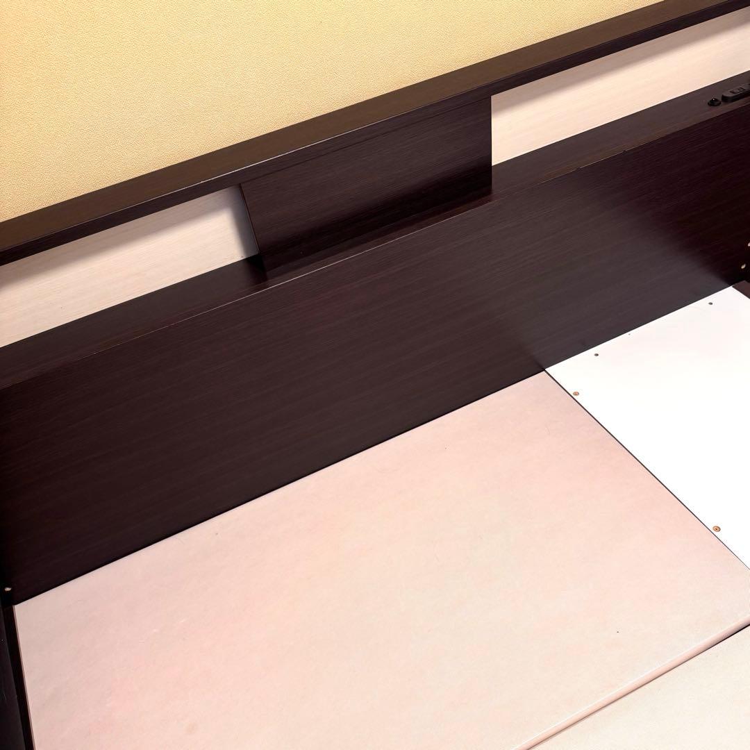 ニトリ クイーン Q ベットフレーム 収納・コンセント付　アザン3浅型