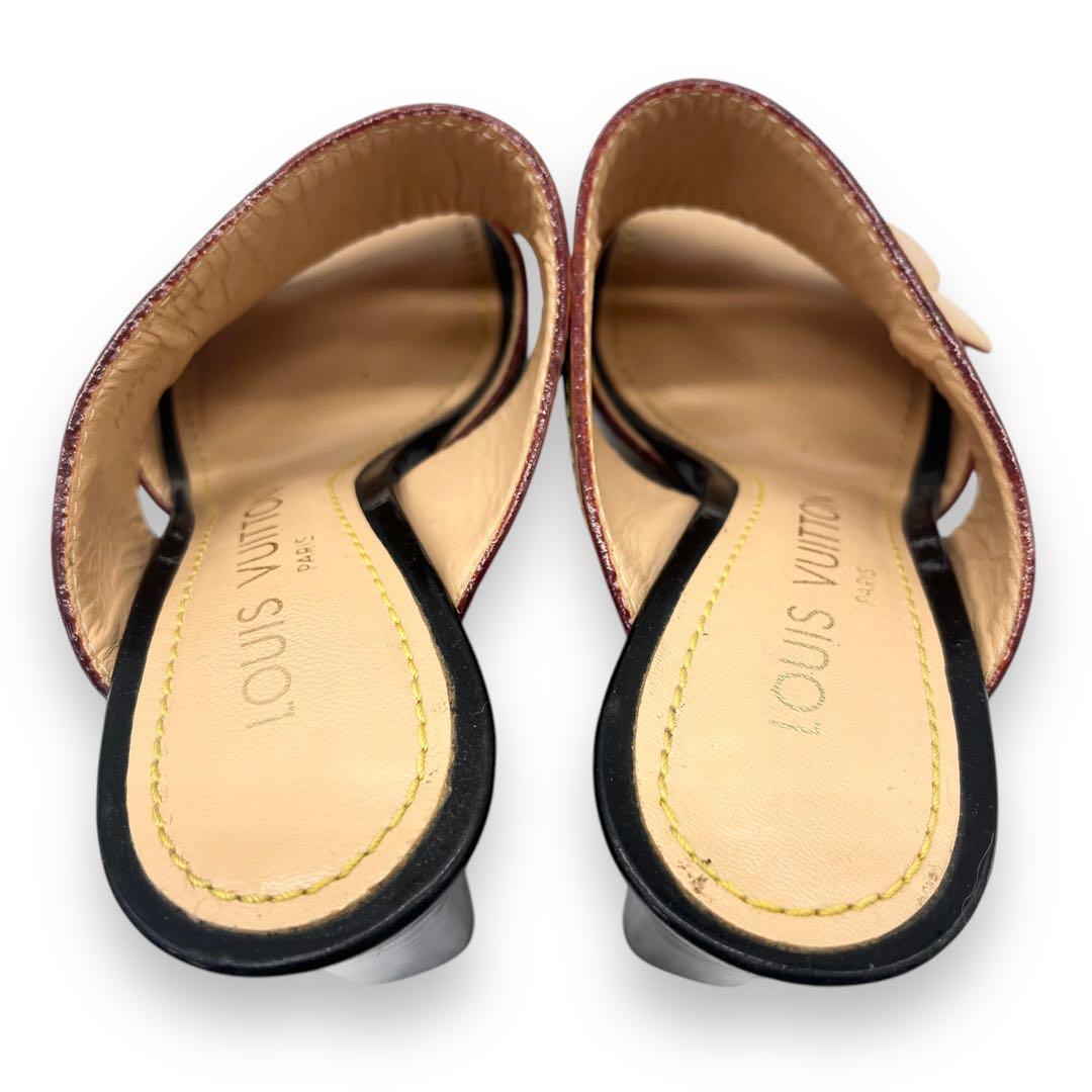 極美品■ルイヴィトン　マルチカラーモノグラム　ミュールパンプス　オープントゥ