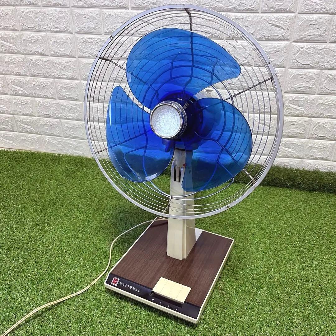 昭和レトロ 王冠マーク ナショナル レトロ扇風機 動作確認済