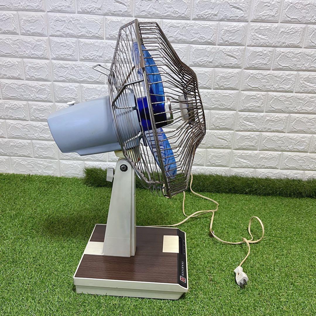 昭和レトロ 王冠マーク ナショナル レトロ扇風機 動作確認済