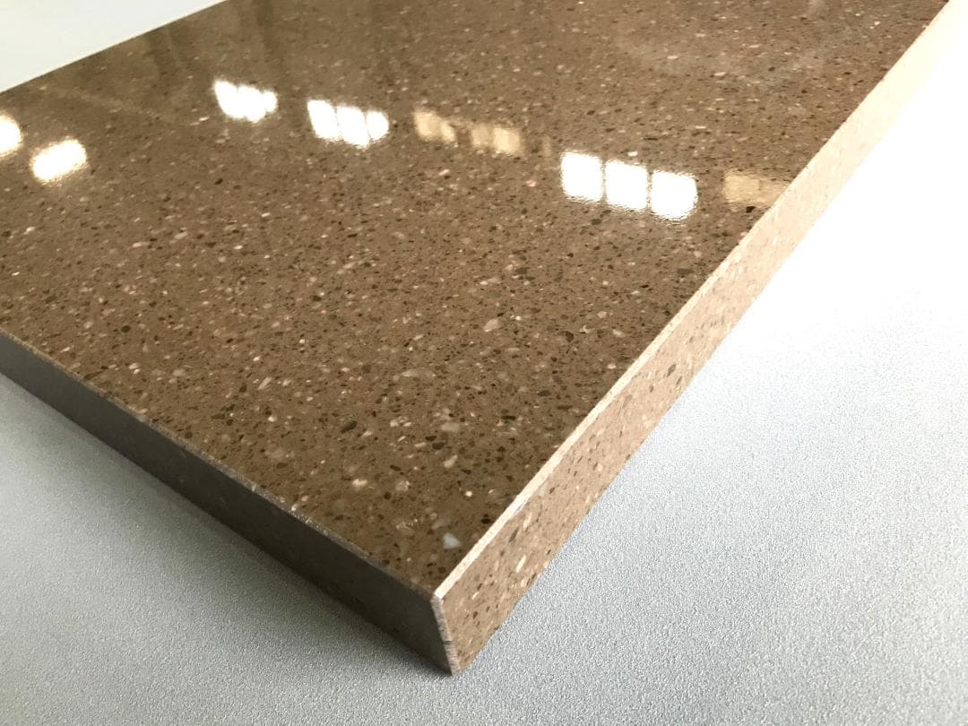 【つるまる】イタリア製大理石 『ブラウン』 オーディオボード3枚●5面磨き