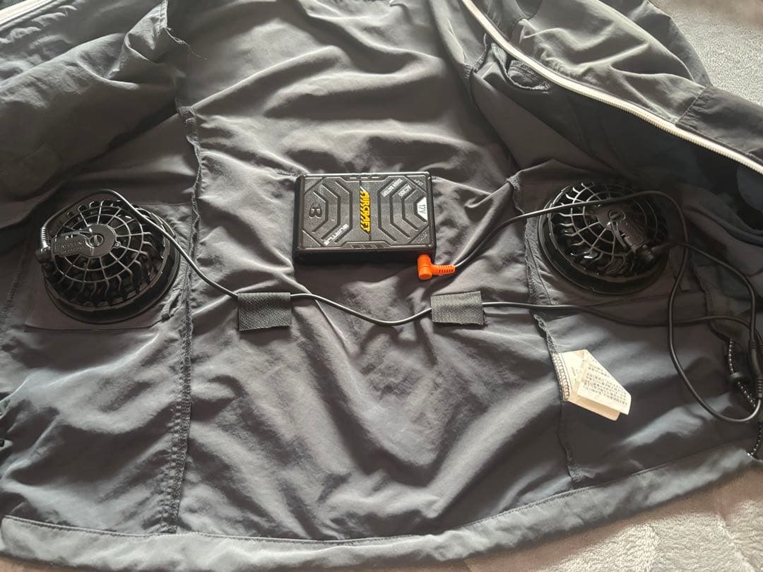 空調服 グレー ブラック ファン付き