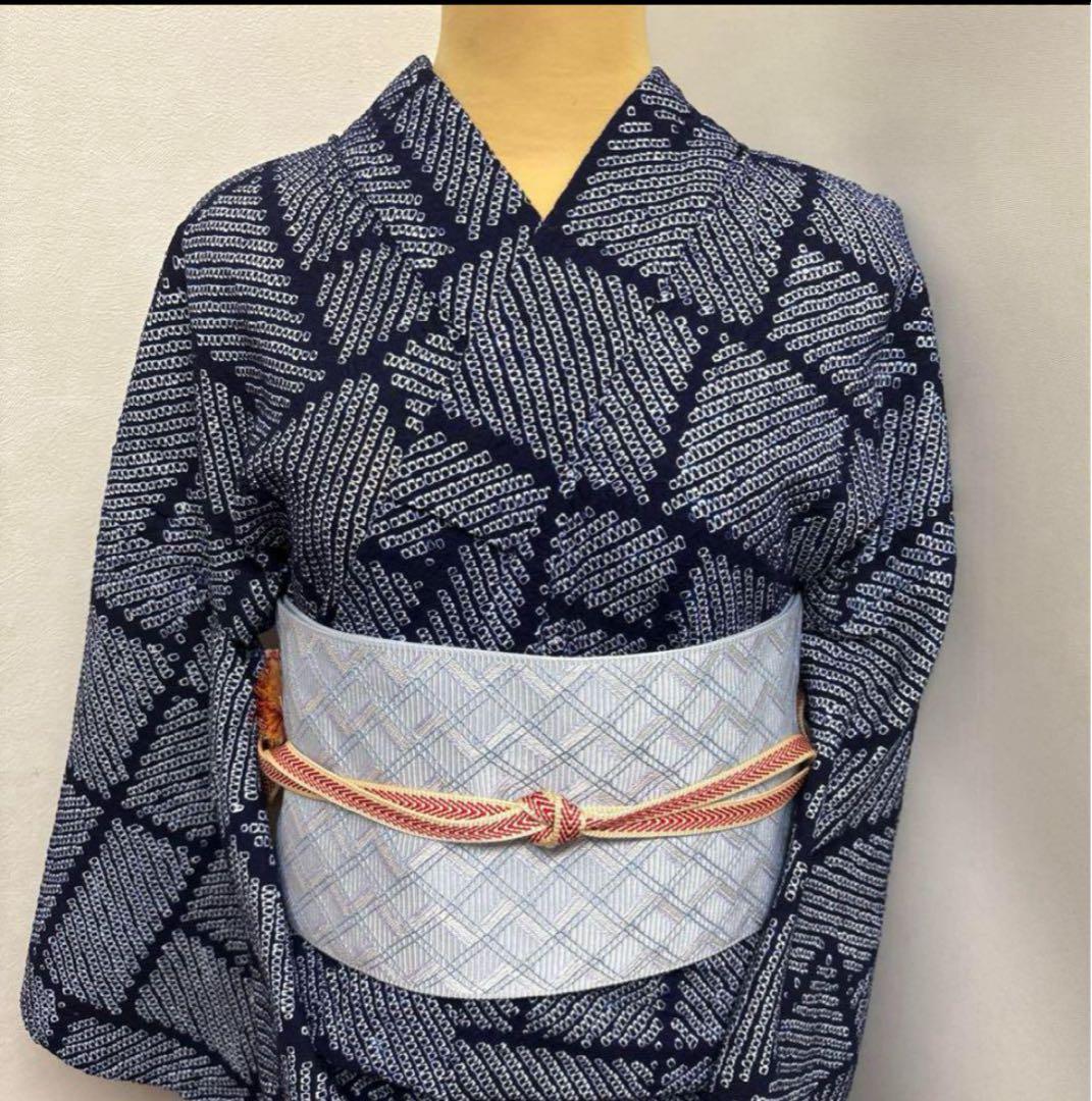 有松鳴海絞り浴衣　大人かわいいモダン柄