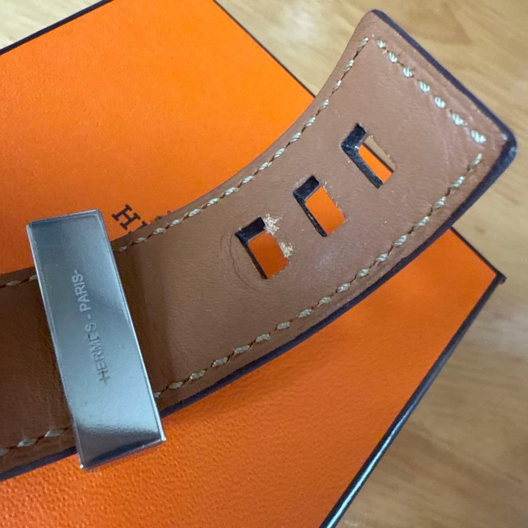 【Lily】HERMES コリエドシアン バングル D刻 エトゥープ