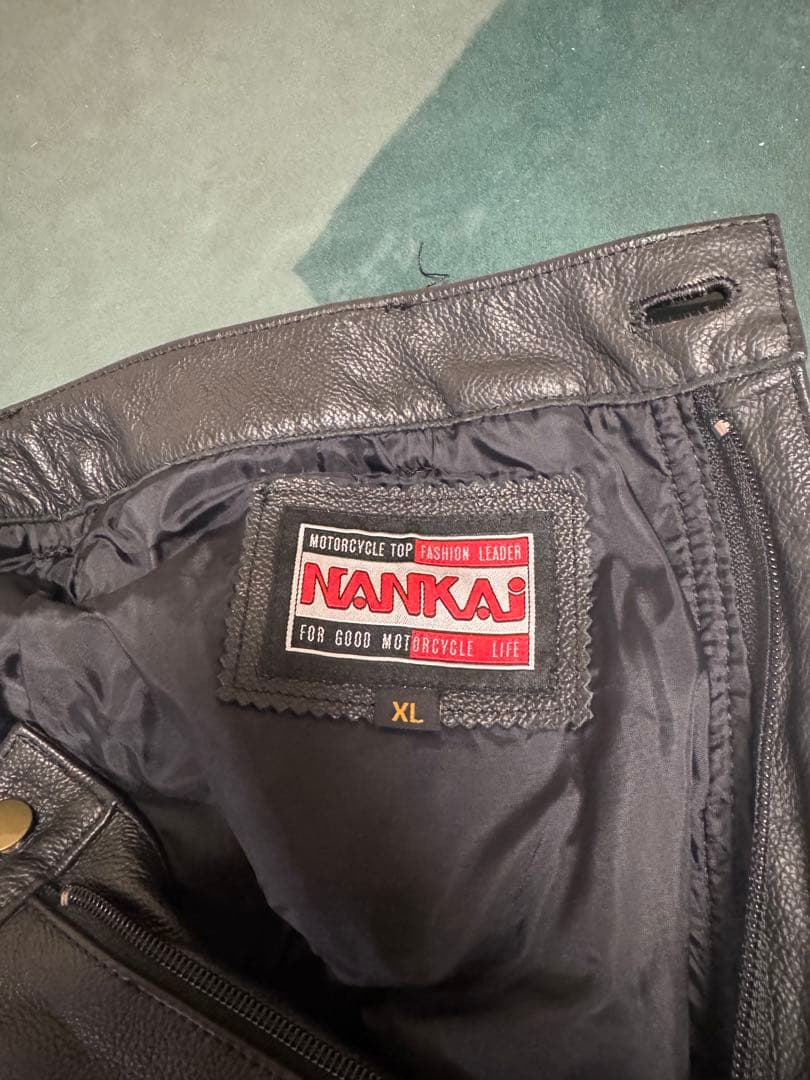 NANKAI革パン、レザー パンツ XL 黒