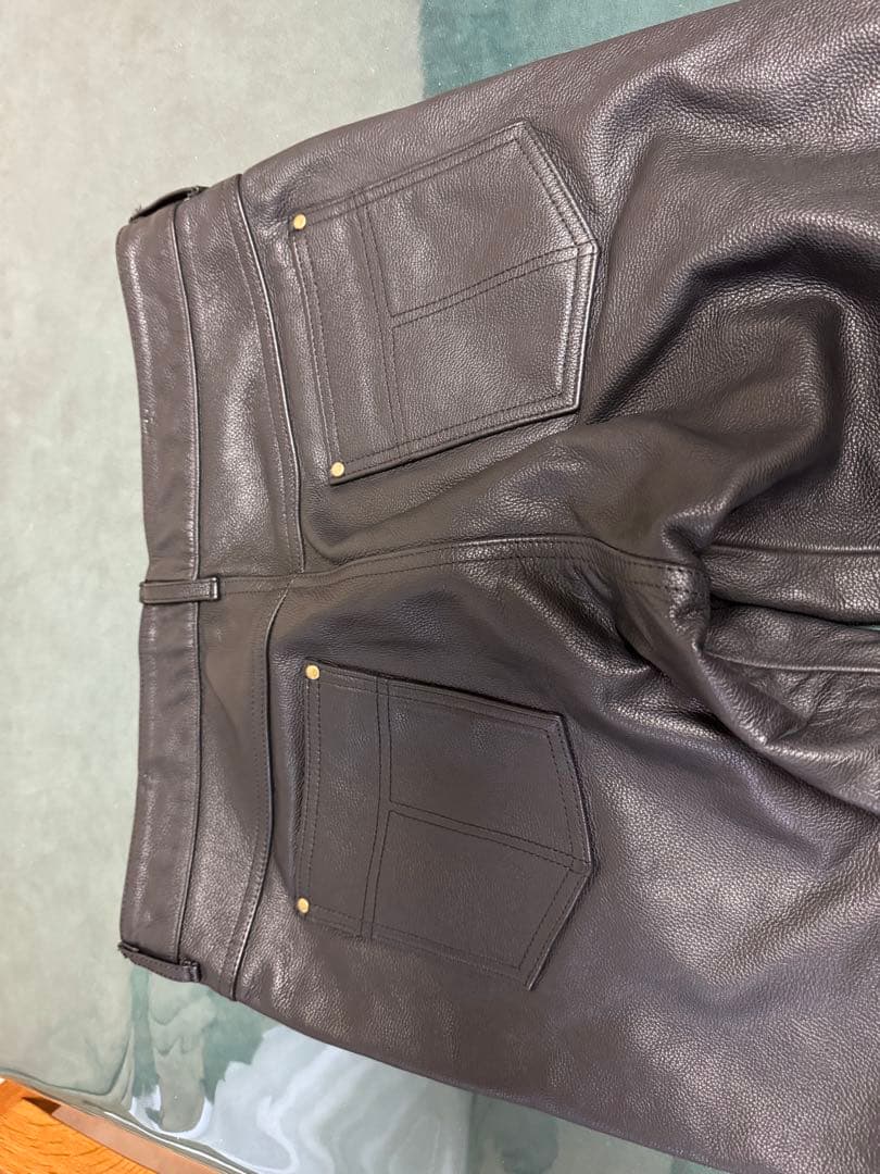 NANKAI革パン、レザー パンツ XL 黒