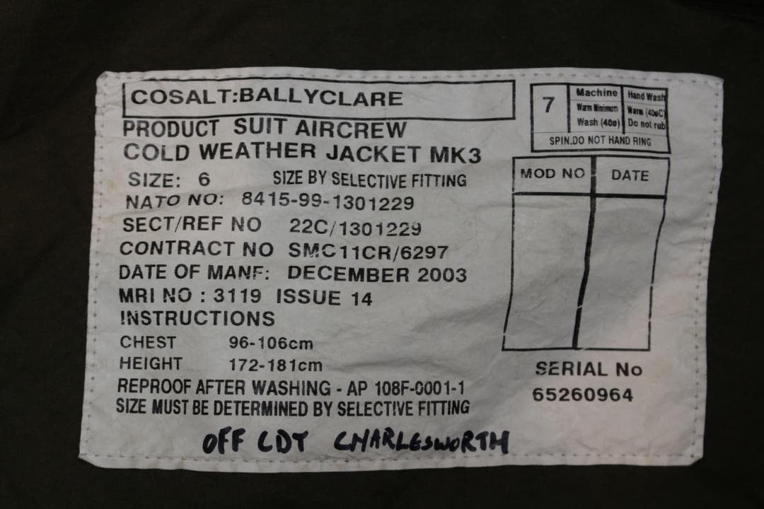 USED イギリス軍 RAF MK3ジャケット