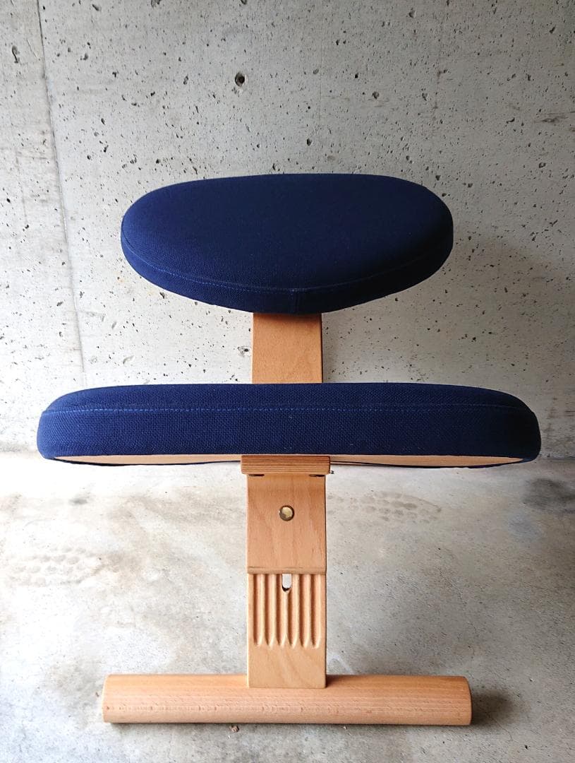 【良品】サカモトハウス バランスチェアイージー 　ブルー