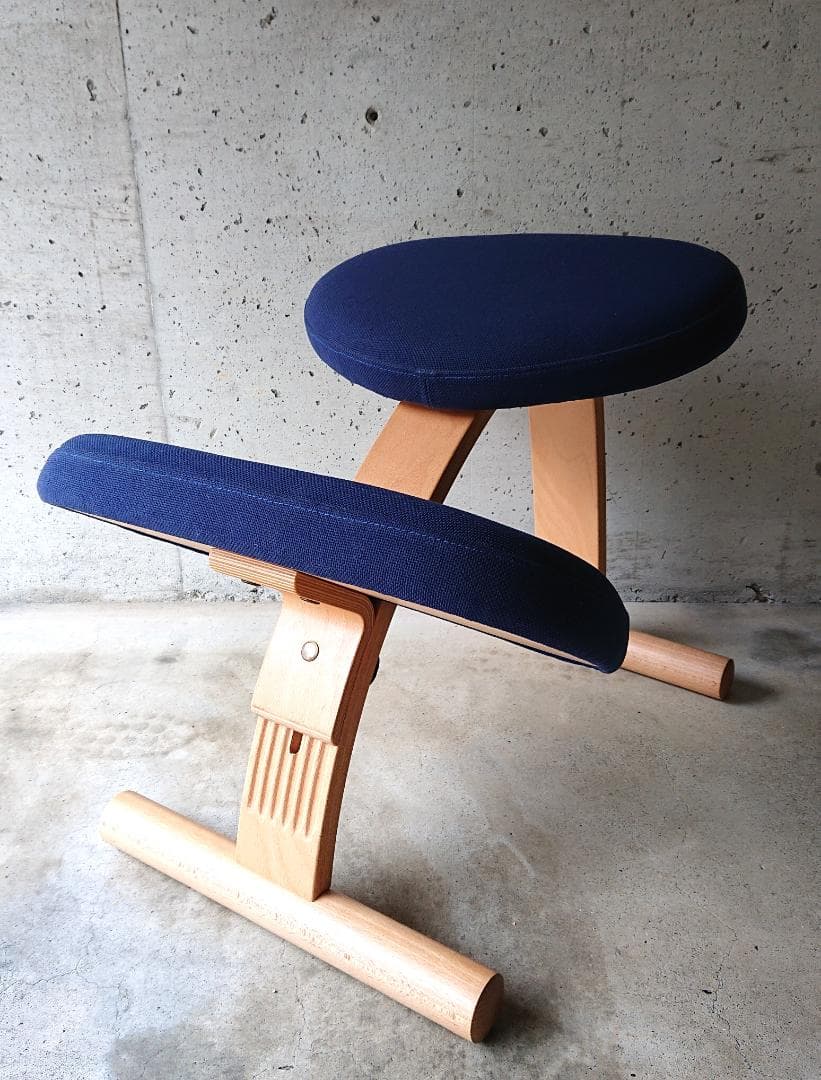 【良品】サカモトハウス バランスチェアイージー 　ブルー