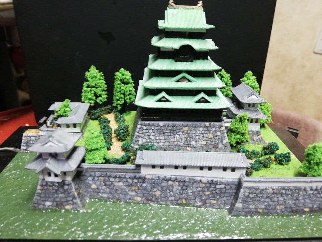 かささん専用' 江戸城、ジオラマ、完成品、ライト・ケ−ス付き