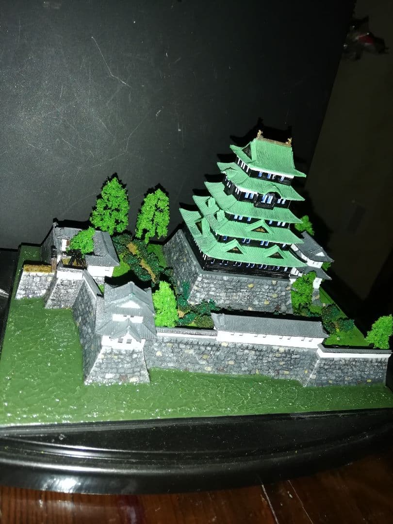 かささん専用' 江戸城、ジオラマ、完成品、ライト・ケ−ス付き
