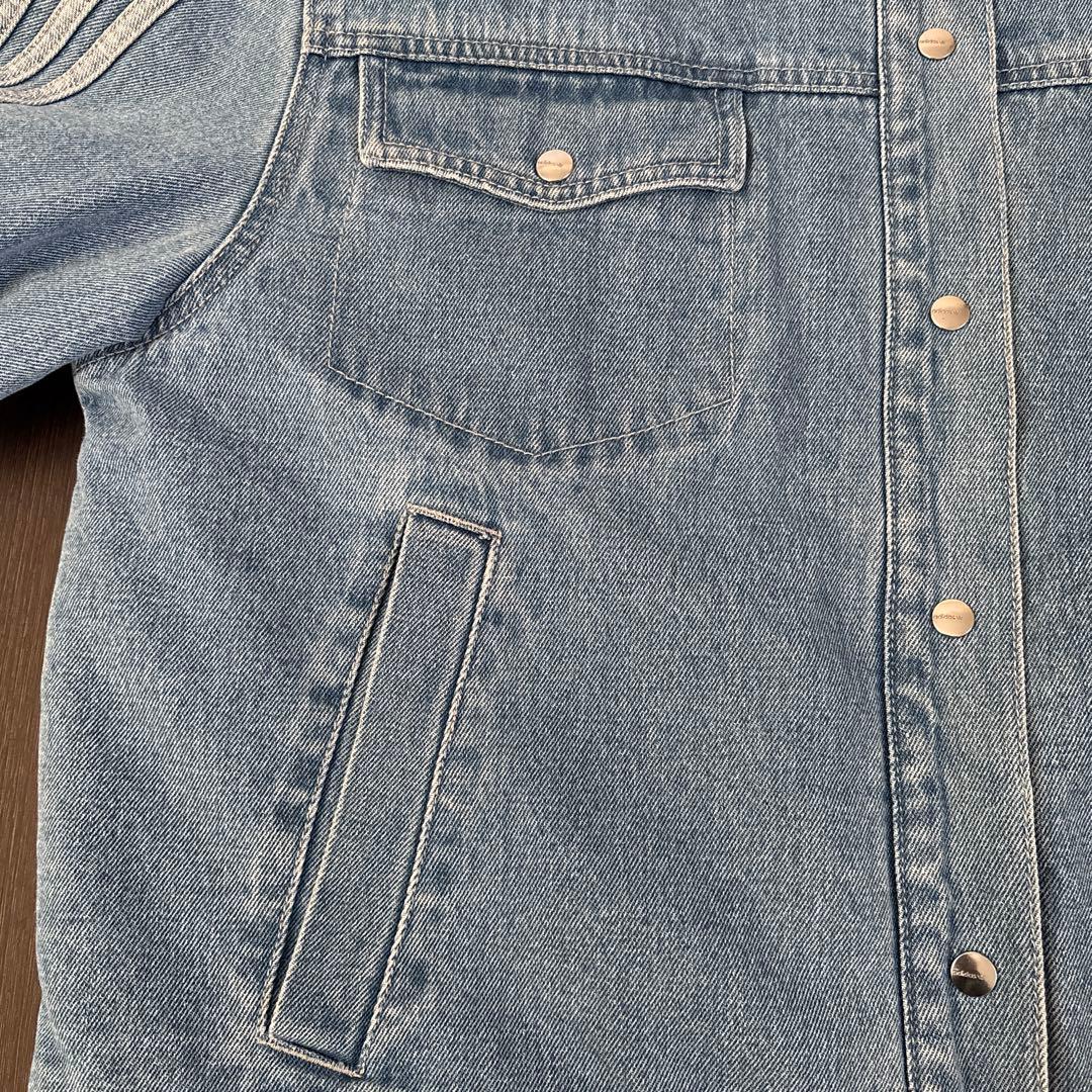 アディダスオリジナルス　デニムジャケット　ボアジャケット　未使用に近い美品　XL