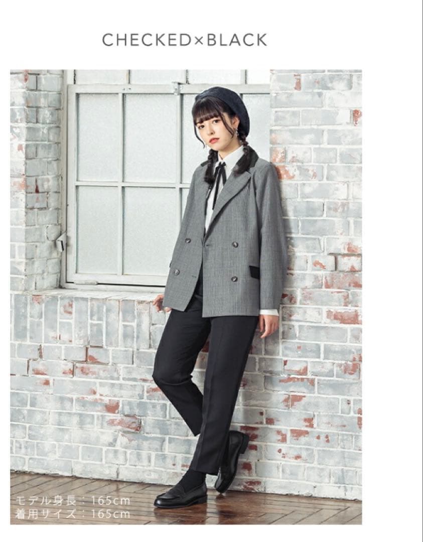 年明け後卒業シーズン⭐︎チェック柄ブレザーとホワイトシャツセット