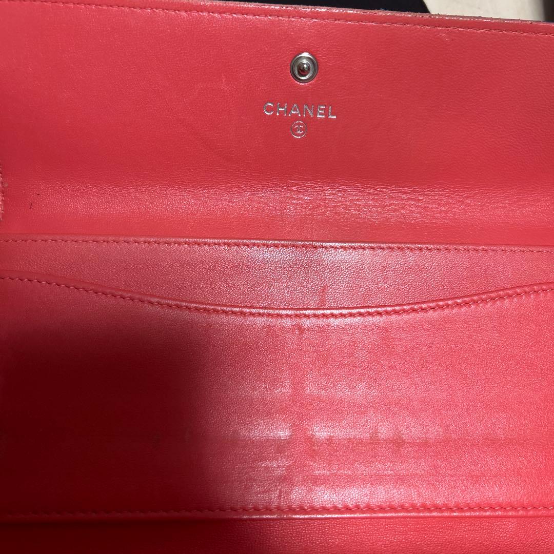 CHANEL ピンク 長財布 カードポケット4つ