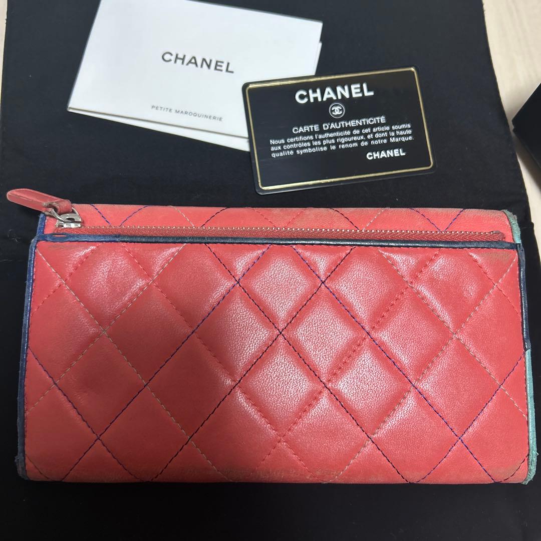 CHANEL ピンク 長財布 カードポケット4つ