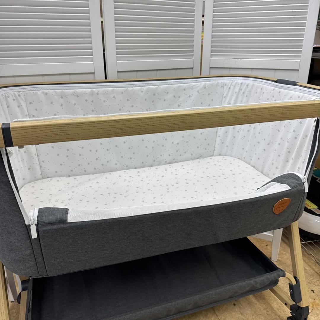 ★★HZDMJ　折り畳みベビーベッド　BabyCrib C03　グレー