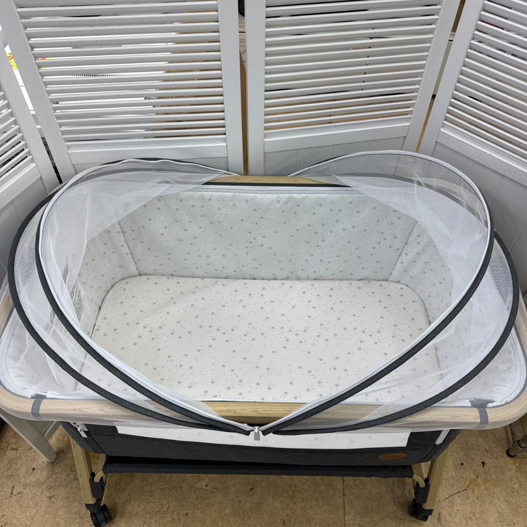★★HZDMJ　折り畳みベビーベッド　BabyCrib C03　グレー