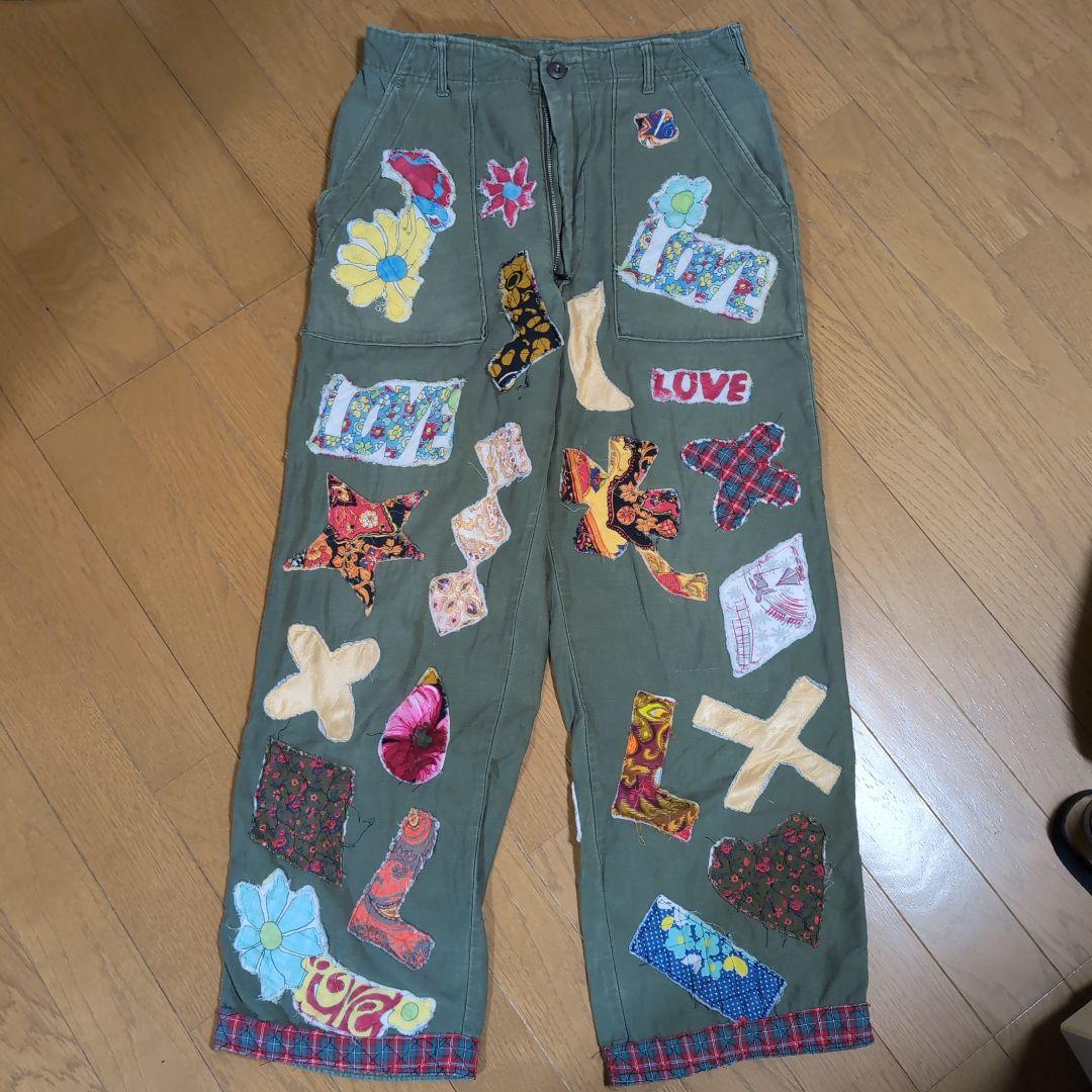 ミリタリーリメイク　　パッチワークパンツ
