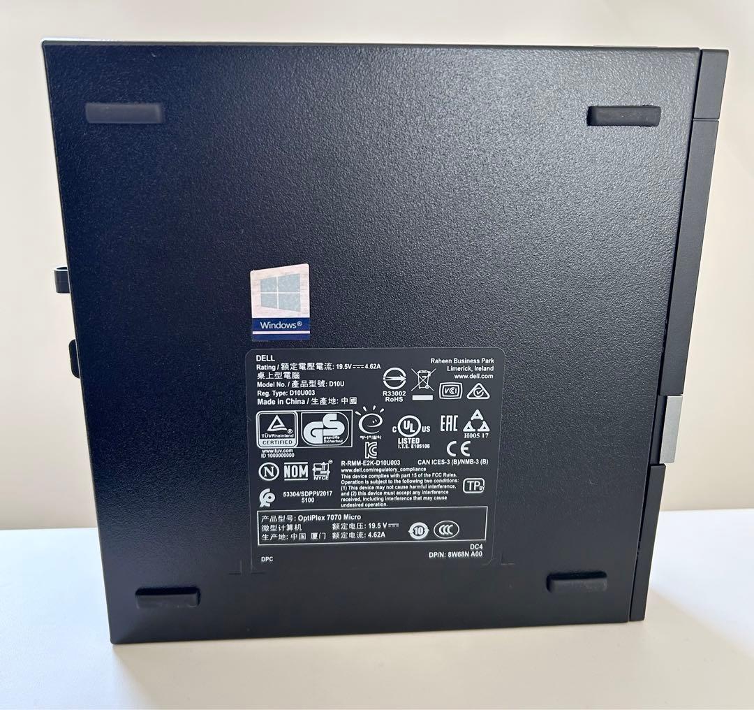 DELL OptiPlex 7070 Micro i5 第9世代 小型ミニPC