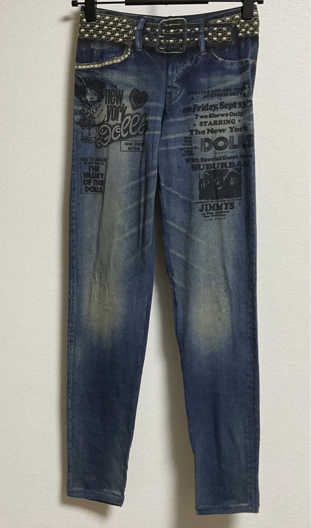 HYSTERIC Y2K new york dolls デニム転写 レギンス
