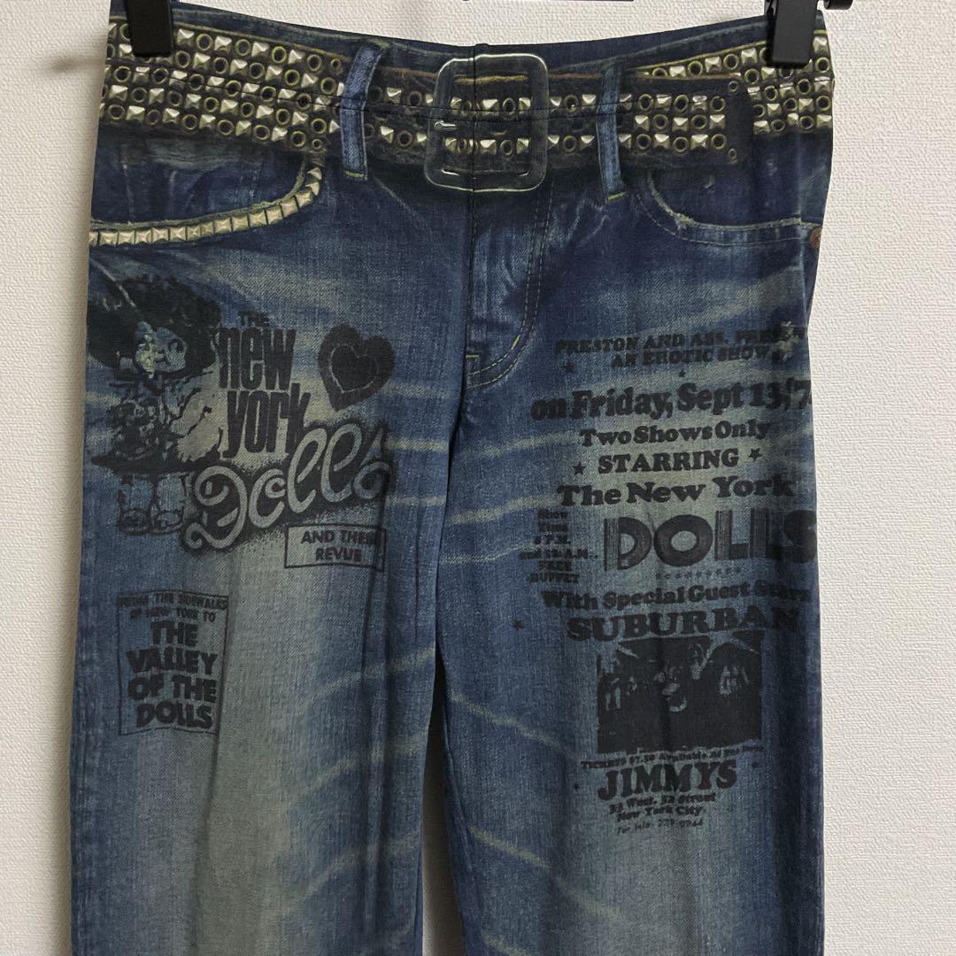 HYSTERIC Y2K new york dolls デニム転写 レギンス