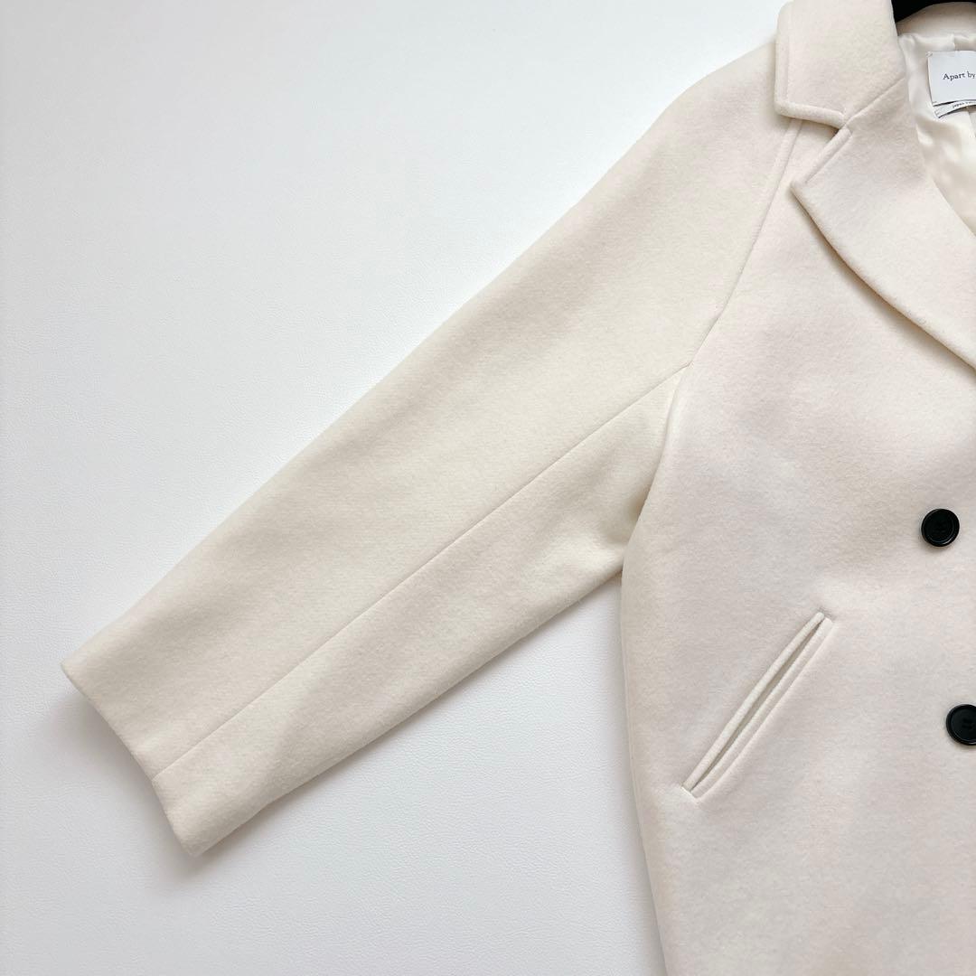アパートバイローリーズ スーパー100メルトンジャケットコート オフホワイト F