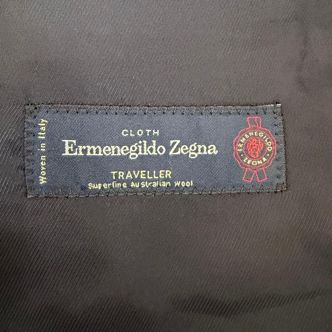 【美品】エルメネジルドゼニア スーツ セットアップ 2B ネイビー L 総裏