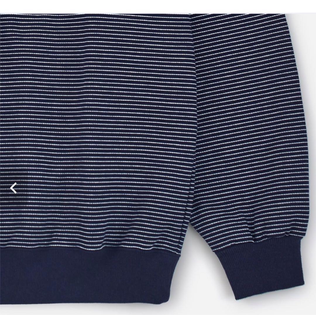 5*2様 ennoy エンノイBORDER HOODIE SWEAT (NAVY