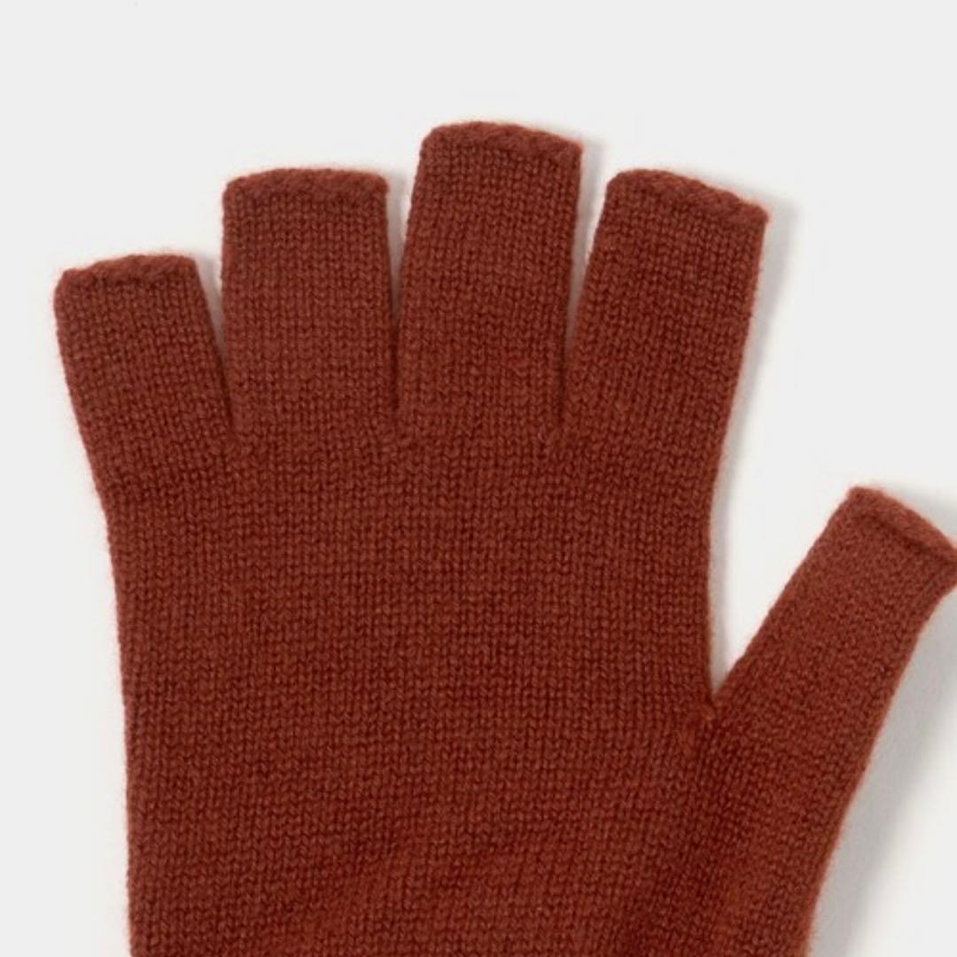 Johnstons ジョンストンズ フィンガーレス カシミヤ ニットグローブ