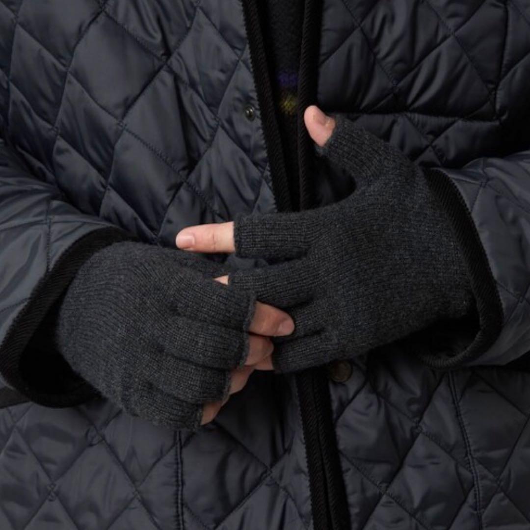 Johnstons ジョンストンズ フィンガーレス カシミヤ ニットグローブ