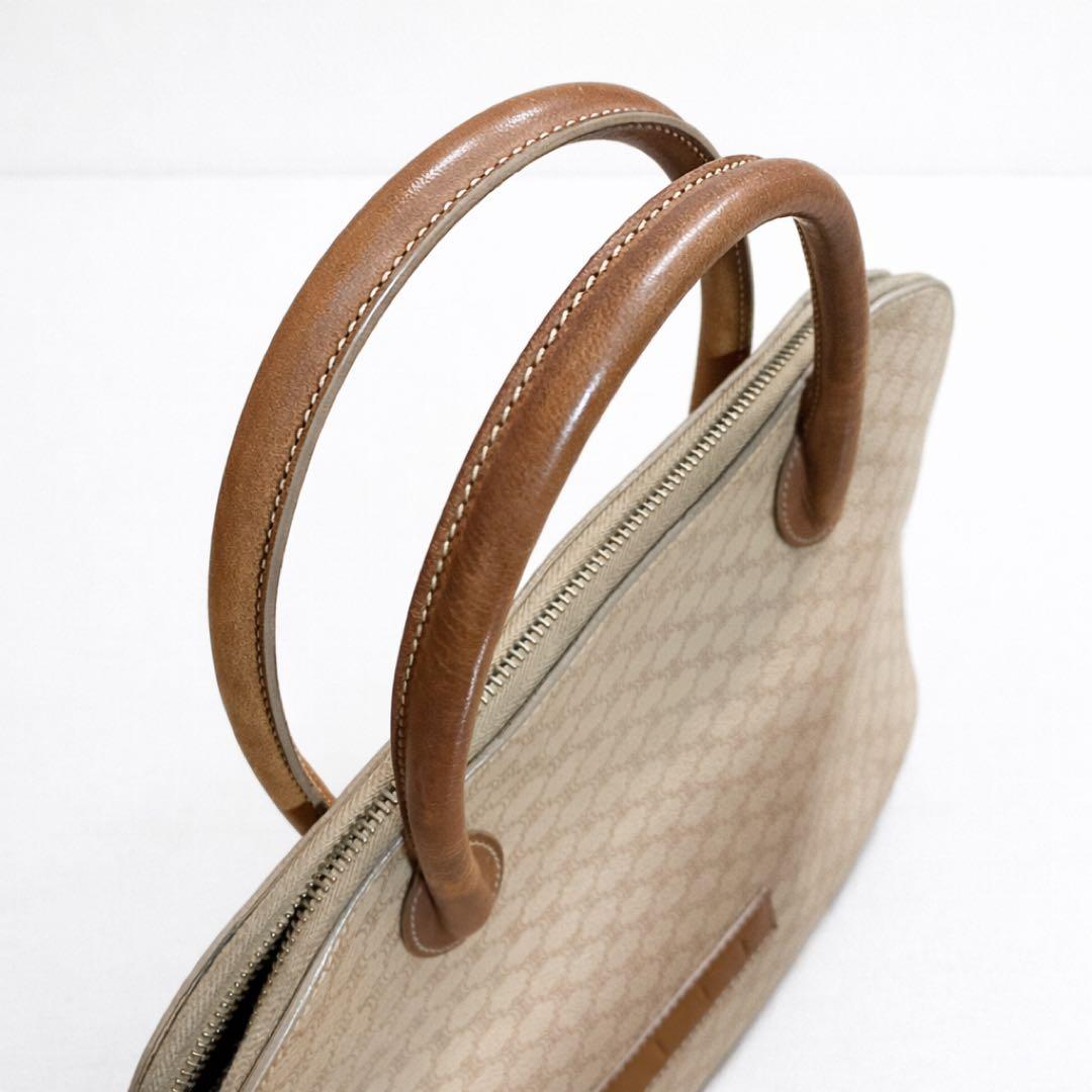 CELINE セリーヌ マカダム ハンドバッグ ベージュ ヴィンテージ　正規品
