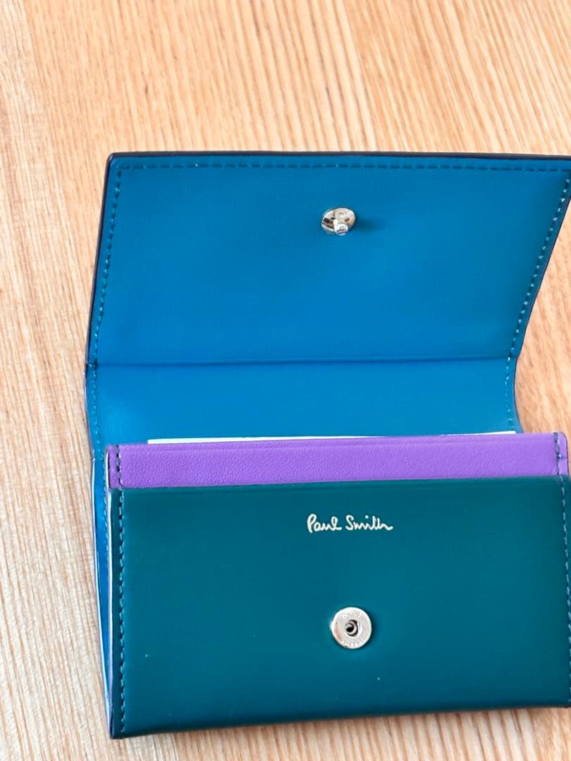 【未使用】ポールスミス 名刺入れ カードケース　新品 レザー 本革　グリーン