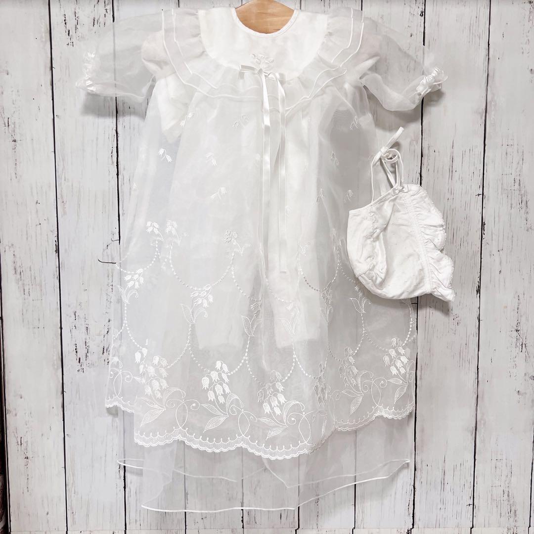 ファミリア すずらん刺繍ベビーセレモニードレス&帽子&ツーウェイオール