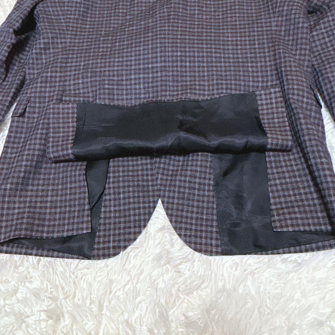 MANUEL RITS チェック柄 ビジネススーツ 50サイズ　ウール リネン