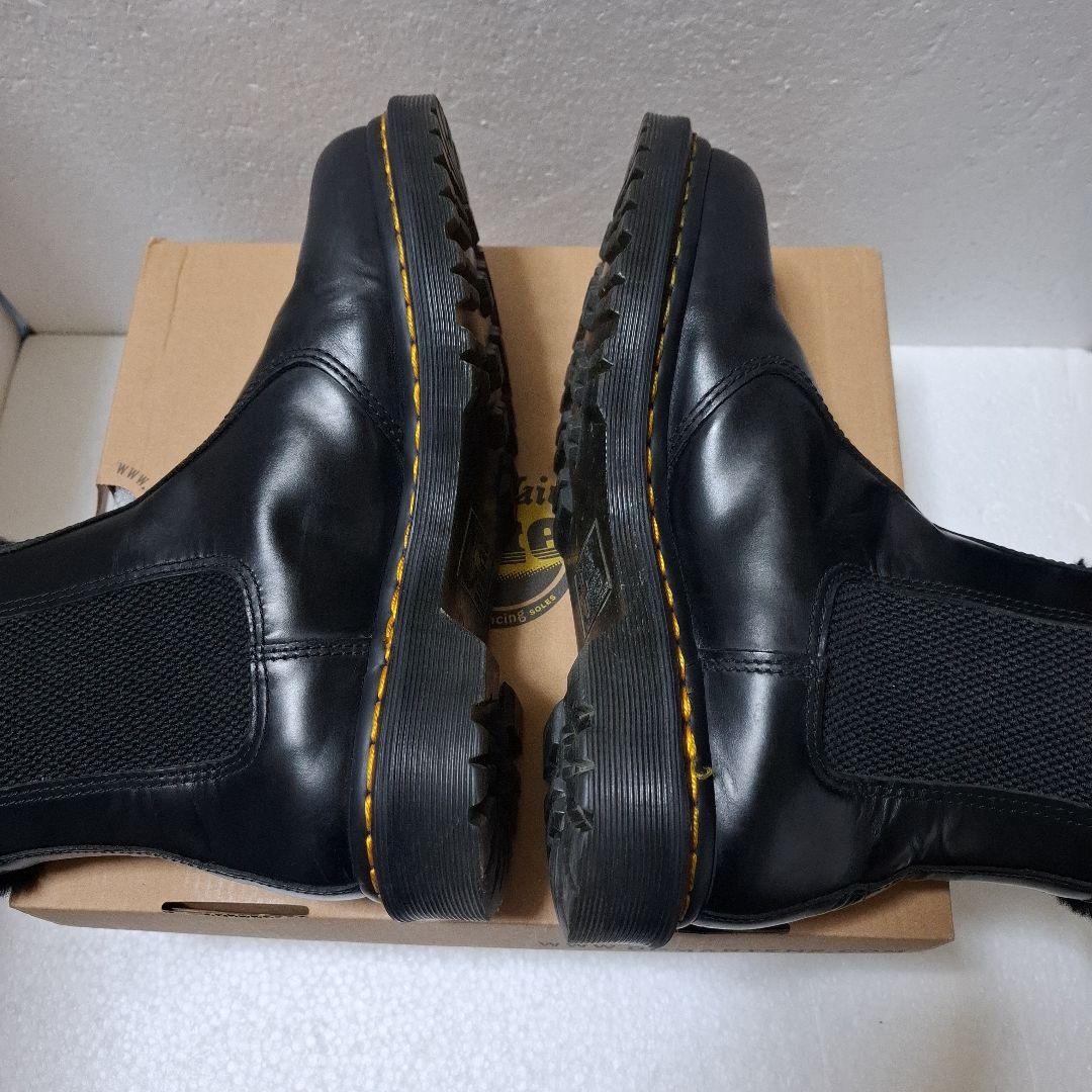 Dr,Martens レザーサイドゴアブーツ 黒 ファー付き