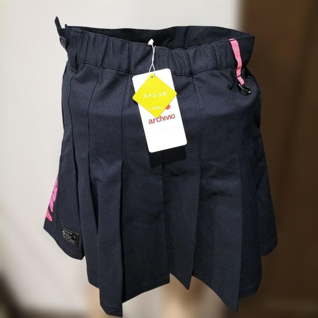 タグ付き未使用アルチビオブラック 膝上丈プリーツスカート サイズ38