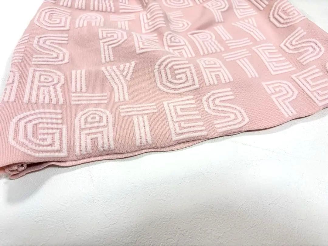 【美品】パーリーゲイツ セットアップ ニット スカート ピンク ロゴ 0 S