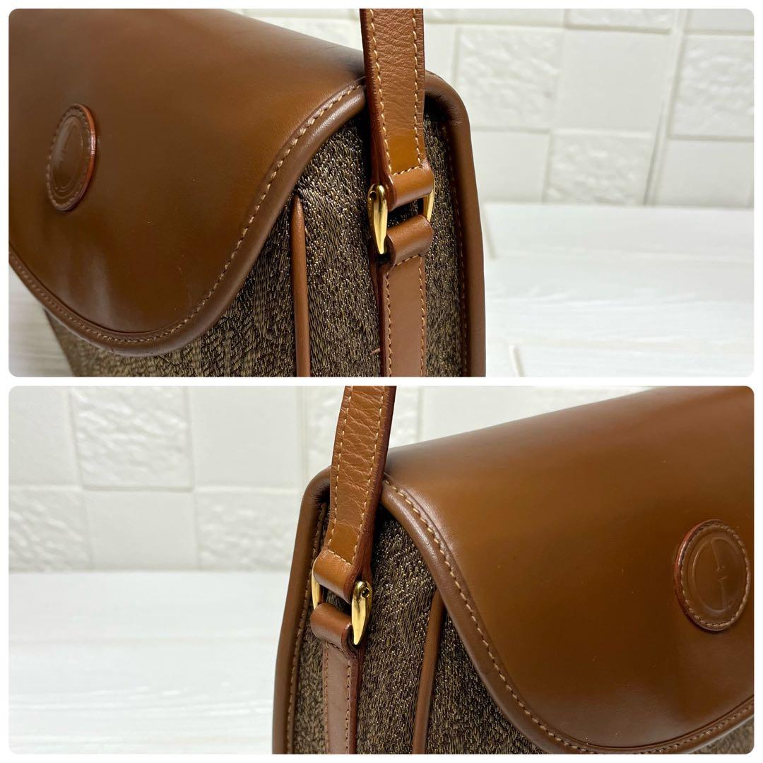 【希少性】✨極美品✨☘️GUCCI☘️✨ショルダーバッグ✨キャンバスレザー✨