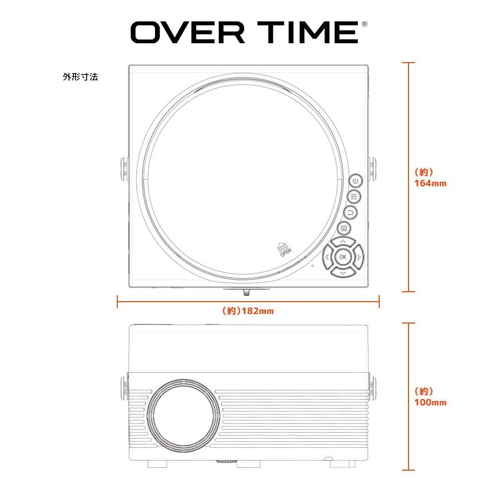 ★新品★OVER TIME TVチューナー＆DVD付 LEDプロジェクター