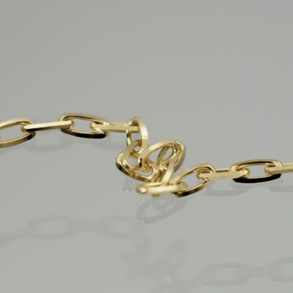 ★専用★K10YG 小豆ネックレスチェーン 55cm グリームカット入4面カット