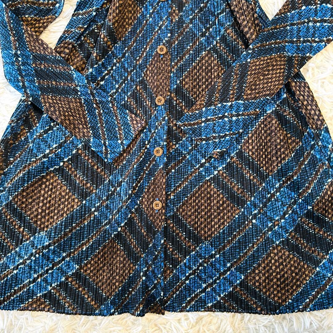 プリーツプリーズ ロングカーディガン バルーンスリーブ イッセイミヤケ