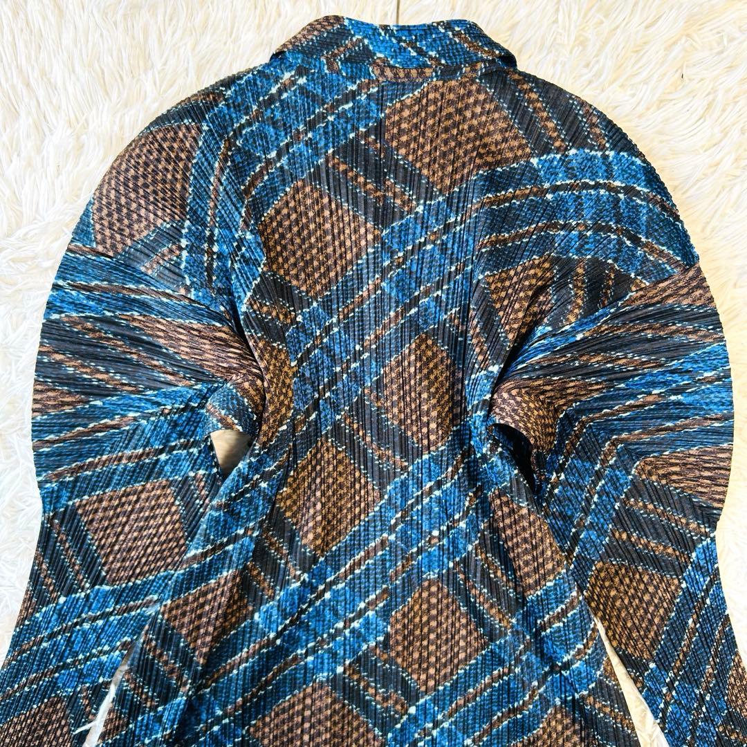 プリーツプリーズ ロングカーディガン バルーンスリーブ イッセイミヤケ