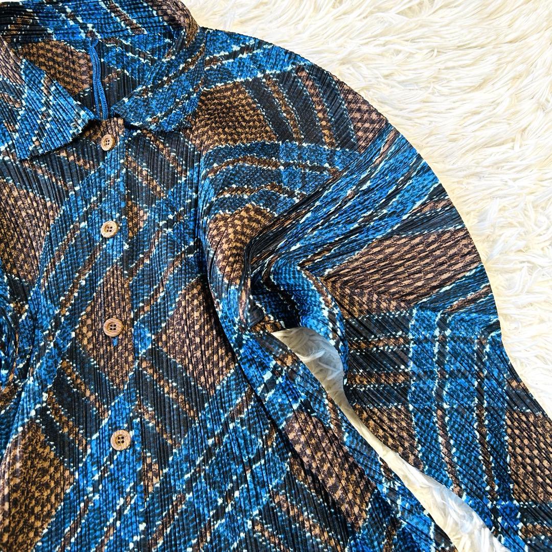 プリーツプリーズ ロングカーディガン バルーンスリーブ イッセイミヤケ