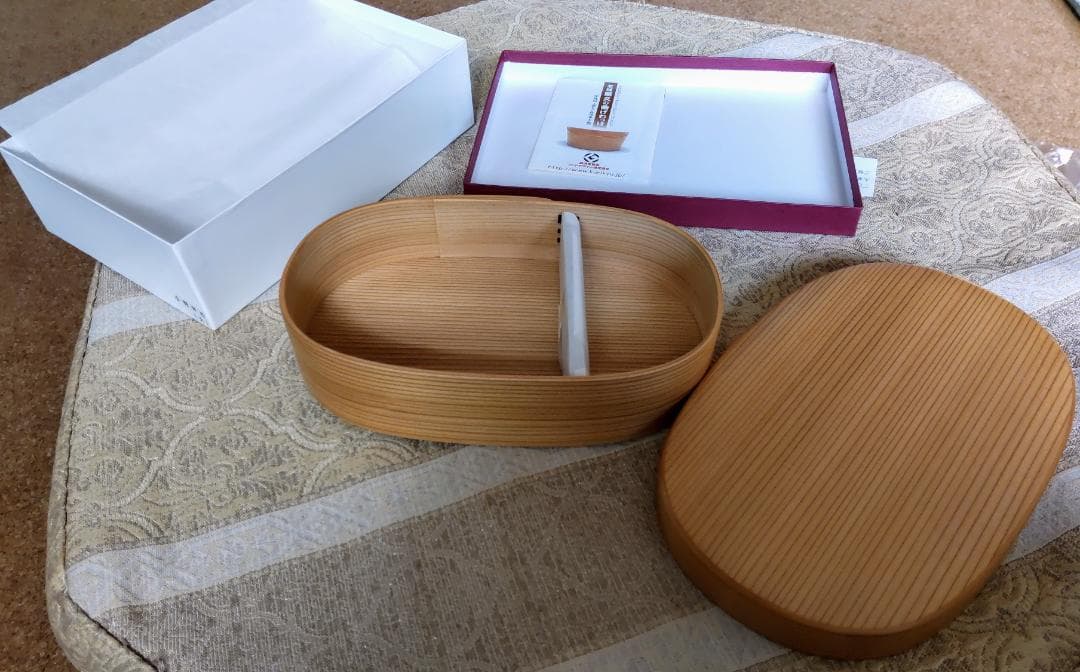 栗久の曲げわっぱ小判弁当大☆伝統的工芸品★秋田県大館☆グッドデザイン選定商品