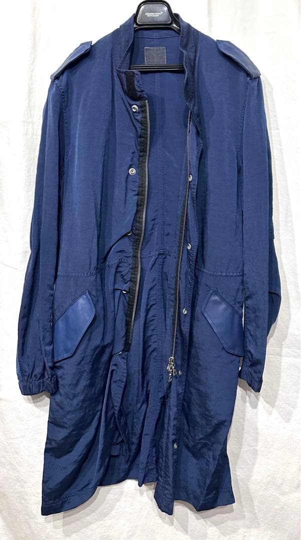 BACKLASHリネンナイロン製品染めモッズコート/バックラッシュミリタリー