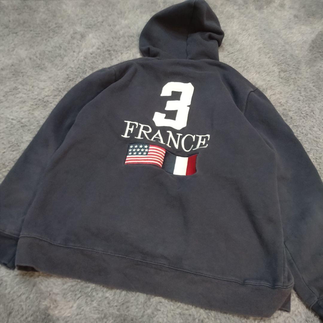 ラルフローレン パーカー ビッグポニー フランス 日本 国旗 刺繍 紺