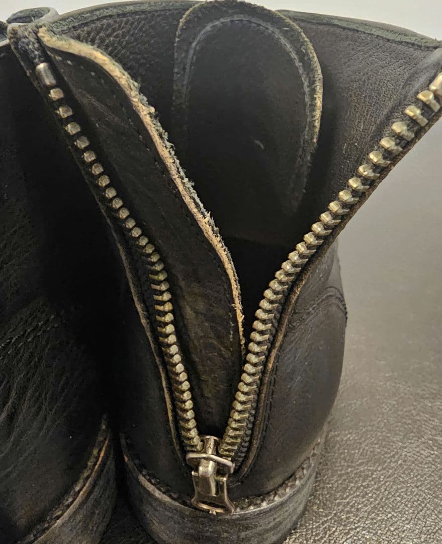 PADRONE バックジップ レース アップ ブーツ 黒 27cm / 42