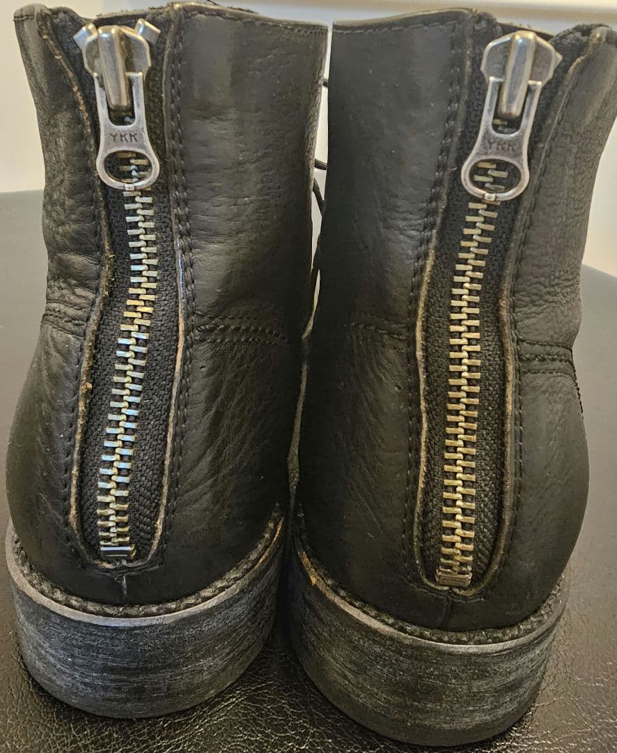 PADRONE バックジップ レース アップ ブーツ 黒 27cm / 42