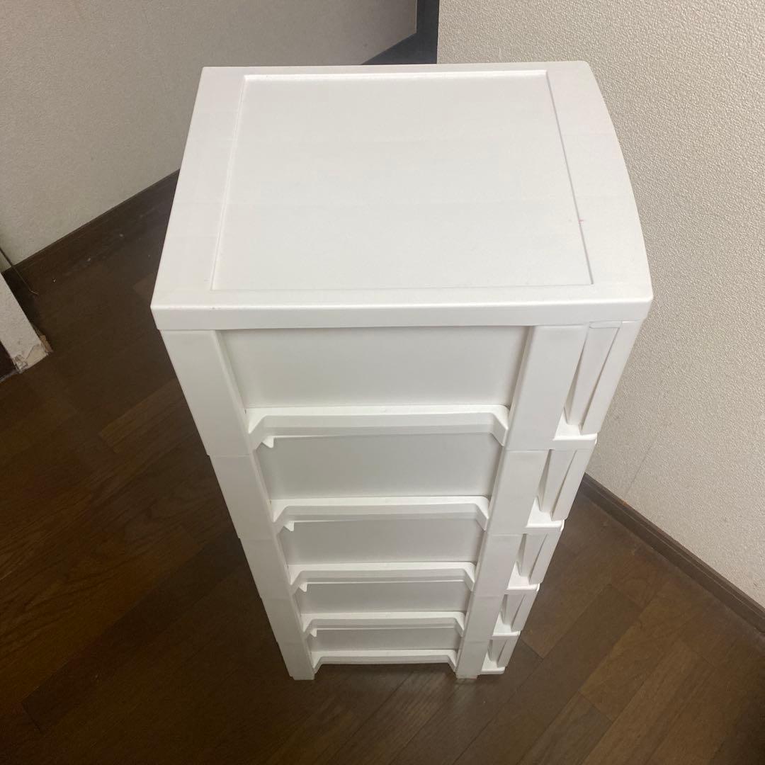ホワイトチェスト 5段　大小2セット