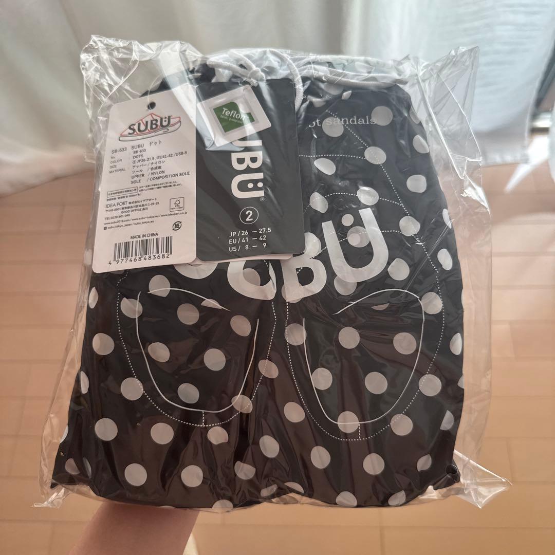 SUBU ドット柄スリッパ 26〜27.5cm